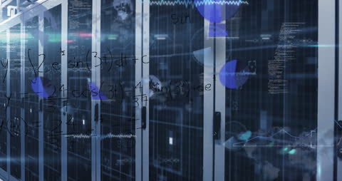 Data Processing in Advanced Server Room with Floating Equations