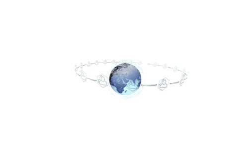 digital globe with hexagonal orbit on transparent background - Download Free Stock Videos Pikwizard.com