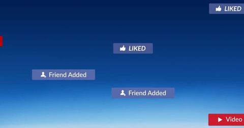 Social Media Interaction Icons on Blue Background - Download Free Stock Images Pikwizard.com