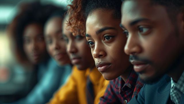 Focused Professionals in Conference Room Expressing Determination