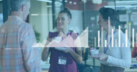 Business Colleagues Analyzing Data in Modern Office