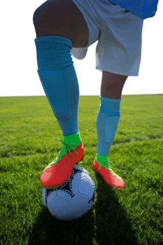 transparent soccer player standing on ball grass field - Download Free Stock Videos Pikwizard.com
