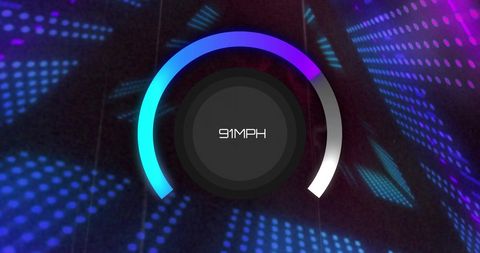 Futuristic Speedometer with Neon Light Patterns - Download Free Stock Images Pikwizard.com