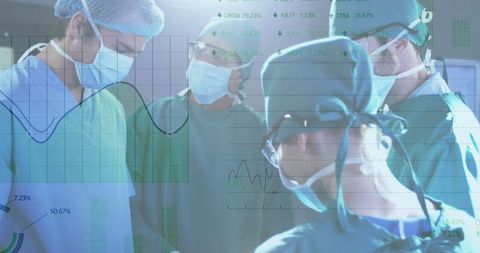 Surgeons with Financial Overlay Indicating Economic Impact