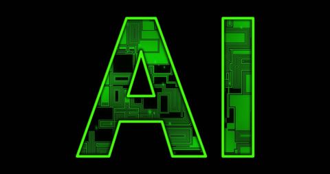 Green Circuit Board AI Logo Symbolizing Futuristic Technology - Download Free Stock Images Pikwizard.com