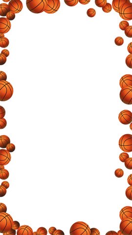 basketball decor creating dynamic three-dimensional transparent border - Download Free Stock Videos Pikwizard.com