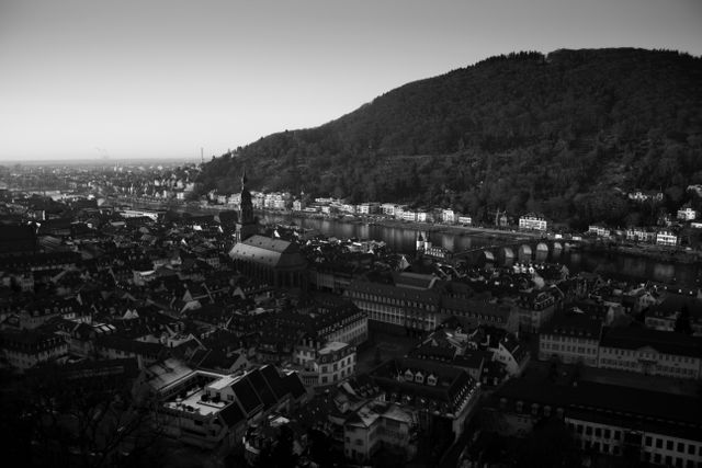 Panoramic View of Historic European City at Dusk - Download Free Stock Photos Pikwizard.com