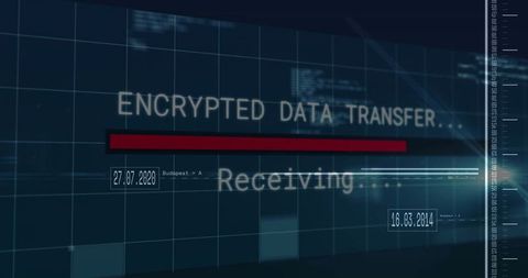 Digital Data Transfer Interface with Encrypted Display Graphics - Download Free Stock Images Pikwizard.com