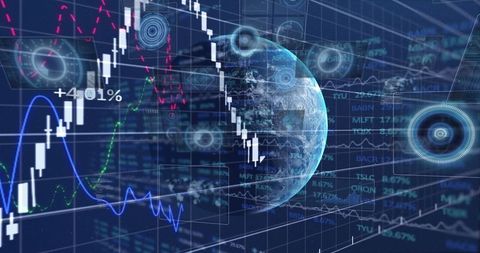 Futuristic Financial Data Analysis with Global Technology Integration - Download Free Stock Images Pikwizard.com