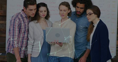 Collaborative Team Analyzing Digital Data Together