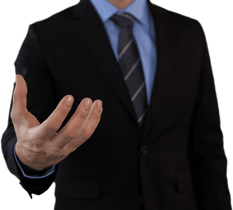 transparent businessman gesture offering hand business concept - Download Free Stock Videos Pikwizard.com