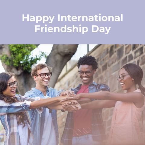happy friends celebrating international friendship day outdoors - Download Free Stock Templates Pikwizard.com