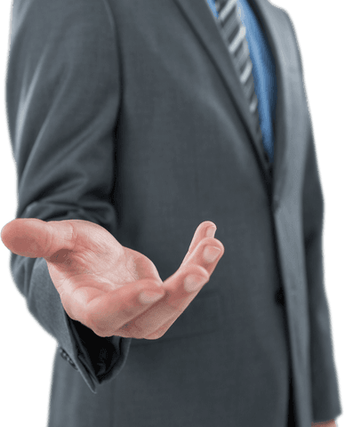 transparent gesture of businessman offering assistance - Download Free Stock Videos Pikwizard.com