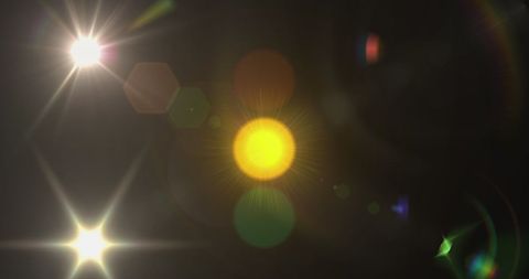 Abstract light flares in motion creating hypnotic visuals