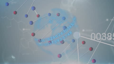 Abstract Globe with DNA Strand Symbolizing Innovative Science