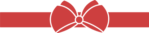 Red ribbon with bow tie on transparent background for celebrations