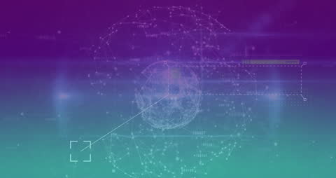 Digital Globe Networking with Futuristic Connections