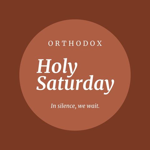 Orthodox Holy Saturday Celebration on Brown Background - Download Free Stock Templates Pikwizard.com
