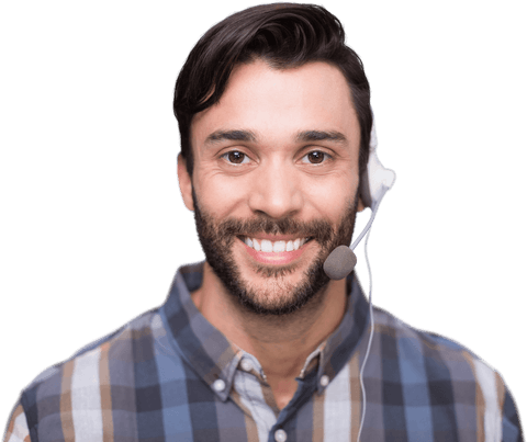 Transparent Happy Man with Headset in Casual Shirt Smiling - Download Free Stock Videos Pikwizard.com