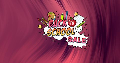Back to School Sale Banner with Creative Pop Art Design - Download Free Stock Images Pikwizard.com