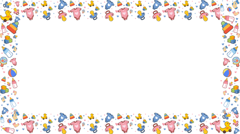 transparent baby border with pacifiers, ducks, bottles for nursery - Download Free Stock Videos Pikwizard.com
