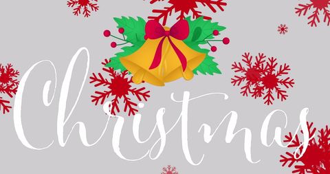 Festive Christmas Design with Bells and Snowflakes - Download Free Stock Images Pikwizard.com