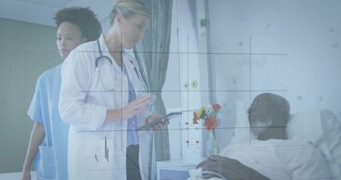 Healthcare Professionals Consulting in Modern Hospital Room