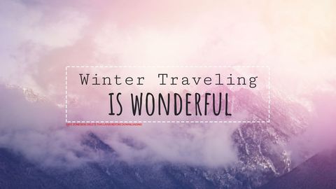 Promoting Winter Adventures in Serene Mountain Landscape - Download Free Stock Templates Pikwizard.com