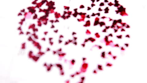 Blurred Valentine Confetti Hearts for Romantic Background
