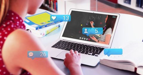 Virtual Classroom Interaction with Digital Engagement Icons - Download Free Stock Images Pikwizard.com