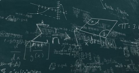 Chalkboard with Moving Mathematical Equations for Education Concepts - Download Free Stock Images Pikwizard.com