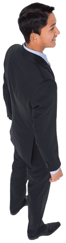 Happy Asian Businessman Isolated with Transparent Background