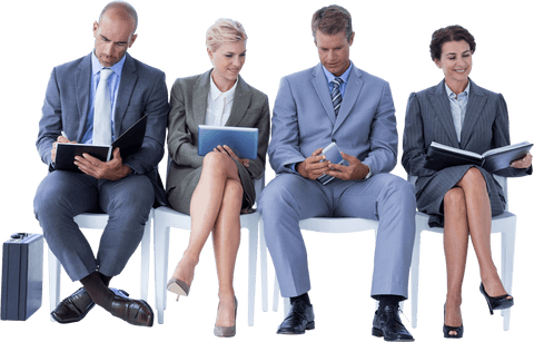 transparent group business professionals preparing in office attire - Download Free Stock Videos Pikwizard.com