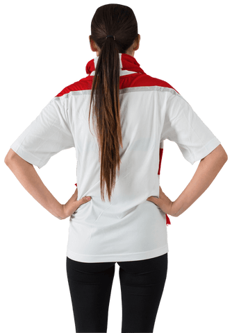 Confident Football Fan with White Jersey Transparent Background