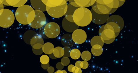 Abstract Glowing Bokeh with Bright Flickering Dots