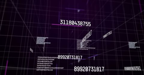Dynamic Numbers and Data Processing in Digital Space - Download Free Stock Images Pikwizard.com