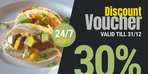 appetizing tacos discount dining voucher - Download Free Stock Templates Pikwizard.com