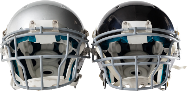 Close-up Transparent View of Two Football Helmets - Download Free Stock Videos Pikwizard.com