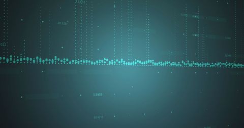 Abstract Digital Data Visualization on Blue Gradient Background