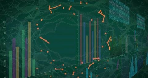 Digital dashboard with dynamic data visualization elements