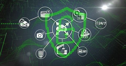 Digital Data Security and Global Interface - Download Free Stock Images Pikwizard.com