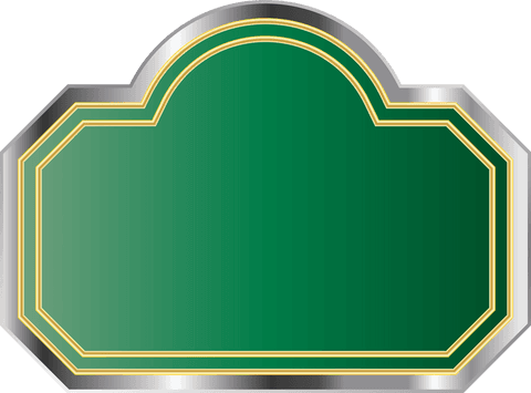 Transparent Green Banner with Copy Space