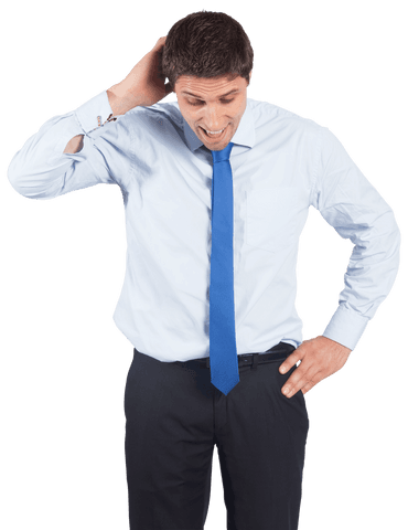 Stressed Businessman Standing on Transparent Background - Download Free Stock Videos Pikwizard.com