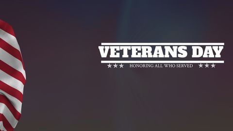 Veterans Day Tribute with American Flag and Statement of Honor - Download Free Stock Templates Pikwizard.com