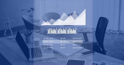 Financial Data Processing in Modern Office with Copy Space - Download Free Stock Images Pikwizard.com