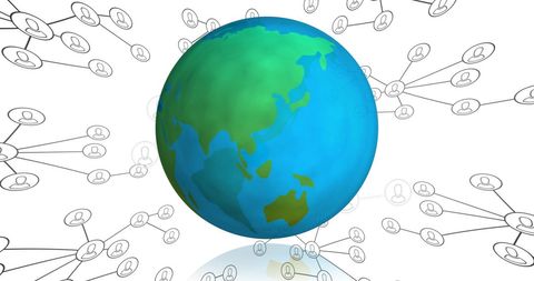 Global Network Connections with Abstract Earth Design