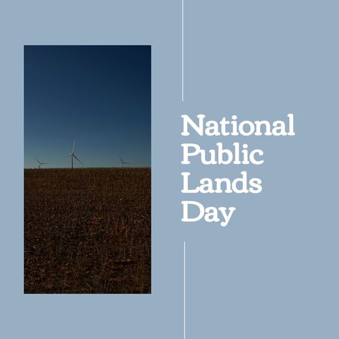 National Public Lands Day Wind Turbine Landscape - Download Free Stock Templates Pikwizard.com