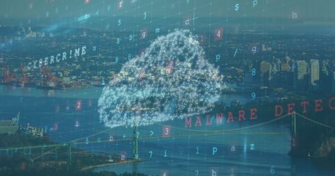 Cloud Computing Security Over Cityscape - Download Free Stock Images Pikwizard.com