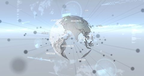 Connecting Digital Nodes with Global Network Visualization - Download Free Stock Images Pikwizard.com