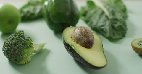 Fresh Green Vegetables on Eco-friendly Pastel Background - Download Free Stock Images Pikwizard.com